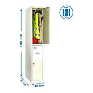 Simonrack Spind SIMONLOCKER DIY grau 8435104936252, 2 Schließfächer 40,0 x 50,0 x 180,0 cm