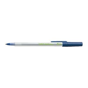 BIC Kugelschreiber Round Stic ECOlutions frostig-transparent, Schreibfarbe: blau, 60 St.
