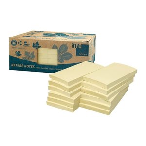 inFO Recycling Haftnotizen 5655-11BOX gelb, 12 Blöcke