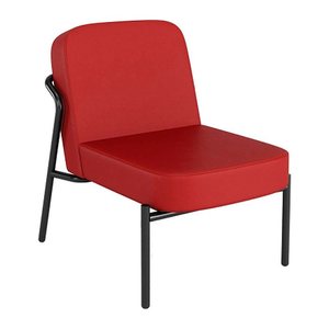 medso powered by PAPERFLOW Sessel MEDSO S Rund rot schwarz Kunstleder 58,0 x 74,3 x 73,6 cm, 1 St.