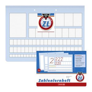 BRUNNEN Zahlenlernheft Lineatur ZL liniert DIN A4 quer ohne Rand, 16 Blatt, 1 St.