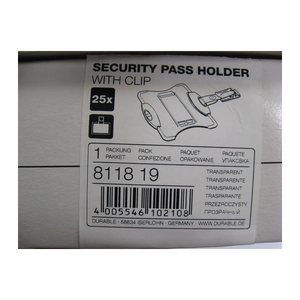 DURABLE Namensschilder mit Clip 8,5 x 5,4 cm, 25 St.