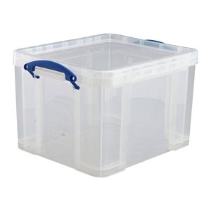 2 + 1 GRATIS: Really Useful Box Aufbewahrungsboxen 2x 35,0 l transparent 48,0 x 39,0 x 31,0 cm, 2 St. + GRATIS 1 St.