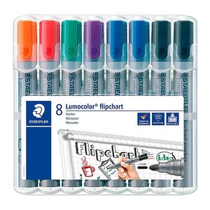 STAEDTLER 356 WP8 X Flipchart-Marker farbsortiert 2,0 mm, 8 St.
