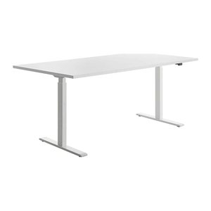 Topstar E-Table elektrisch höhenverstellbarer Schreibtisch weiß rechteckig, T-Fuß-Gestell weiß 180,0 x 80,0 cm