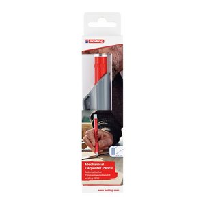 edding 8890 Zimmermannsbleistift mit Druckmechanismus rot HB, 10H, 1 Set