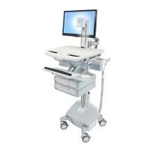 ergotron Visitenwagen StyleView SV44 Monitor Gelenk grau für 1 Monitor, 1 Tastatur, 1 Maus