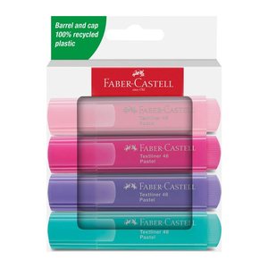 FABER-CASTELL TL 46 Pastell Textmarker farbsortiert, 4 St.