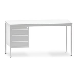 Schreibtisch mit Hängecontainern (Grau) (3 / 0 Schübe)