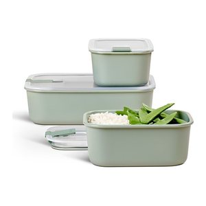 MEPAL Frischhaltedosen-Set EasyClip grün 2x 0,7 l und 1x 1,5 l, 1 Set