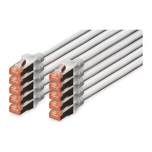 DIGITUS RJ45-Stecker/RJ-45 Stecker Netzwerkkabel DK-1644-050-10 5,0 m grau, 10 St.
