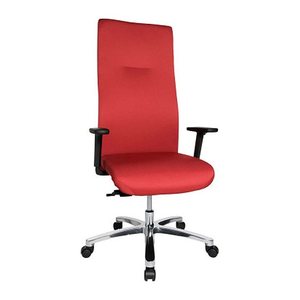 Topstar XXL Bürostuhl Big Star 30, BT390T W51 Stoff rot, Gestell alu
