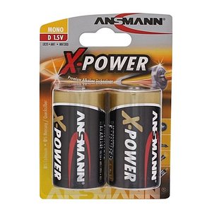 ANSMANN Batterien X-POWER Alkali-Mangan Mono D 1,5 V, 2 St.