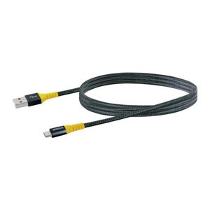 Schwaiger Ladekabel USB 2.0 A>Micro USB 1,2m Schwarz/Gelb