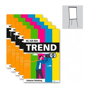 PLAYROOM Flipchart-Arbeitsblöcke TREND FLIP DE Workshopvorlage 65,0 x 97,0 cm, 5 Blöcke