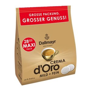 Dallmayr Crema d'Oro Kaffeepads, Arabicabohnen mild, 28 St.