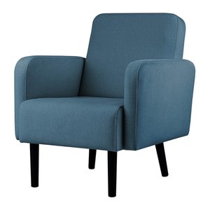 meet powered by PAPERFLOW Sessel LISBOA blau schwarz Stoff 71,0 x 81,5 x 83,0 cm, 1 St.