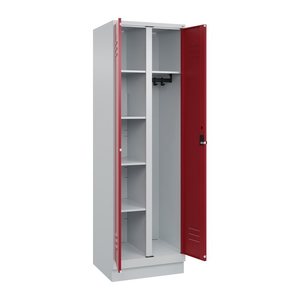 CP Spind Classic PLUS lichtgrau, rubinrot 080620-20 S10001, 1 Schließfach 60,0 x 50,0 x 195,0 cm