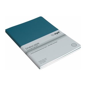 SIGEL Notizhefte Linescape ca. DIN A5 liniert, mittelblau, neon-orange Softcover 68 Seiten, 2 St.