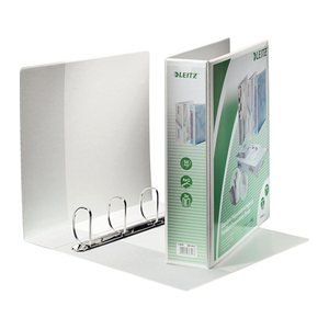 LEITZ Präsentationsringbücher 4-Ringe weiß 7,7 cm DIN A4, 4 St.