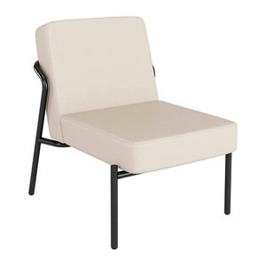 medso powered by PAPERFLOW Sessel MEDSO S creme schwarz Kunstleder 58,0 x 74,3 x 38,0 cm, 1 St.