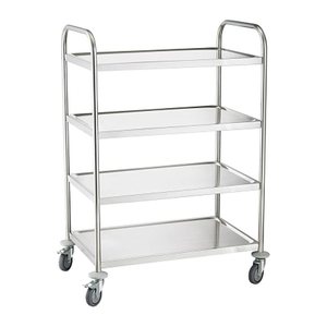 Servierwagen silber 84,5 x 52,5 x 125,0 cm