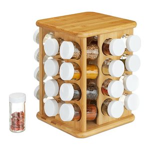 relaxdays Gewürzkarussell XXL braun, 1 Set