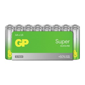 GP Batterien SUPER Alkali-Mangan Mignon AA 1,5 V, 16 St.