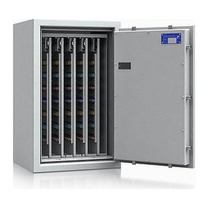 ISS safe4key Schlüsseltresor lichtgrau mit 600 Haken, Elektronikschloss, 50,0 x 42,0 x 80,0 cm, 1 St.