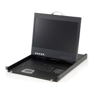 LevelOne KVM Konsole 19" LCD 8xUSB-B,8xVGA,8xPS/2 DE schwarz
