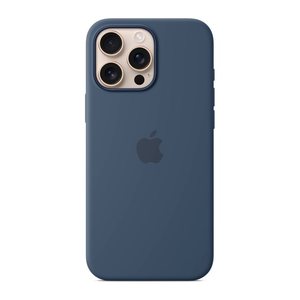 Apple Silikon Case Handy-Cover für Apple iPhone 16 Pro Max denim