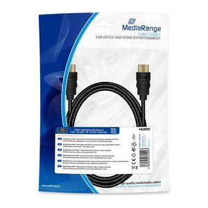 MediaRange HDMI A Kabel 4k 2,0 m schwarz, 1 St.