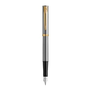 WATERMAN Füllfederhalter IMPRESSION Stainless SteelGT F Blau Geschenkbox