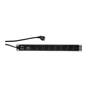 Logilink Steckdosenleiste 19" 8fach IEC320, schwarz