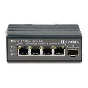 LevelOne Industr.Switch 4xGE/1xGSFP+DIN unmanaged Metall
