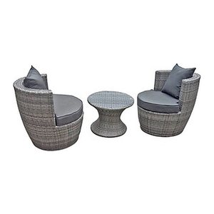 Garden Pleasure Sitzgruppe Linz grau Kunststoff, Metall, 7-teilig