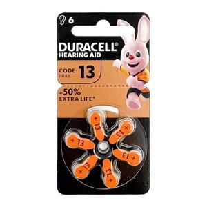 DURACELL Knopfzellen 13 AC Zink-Luft 1,45 V, 6 St.
