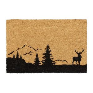 relaxdays Kokosmatte braun/schwarz 40,0 x 60,0 cm