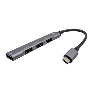 i-tec® USB-Hub USB-C Metal 4-fach grau
