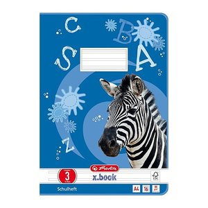 herlitz Schulhefte Koala x.book Lineatur 7 kariert DIN A4 ohne Rand, 16 Blatt, 1 St.