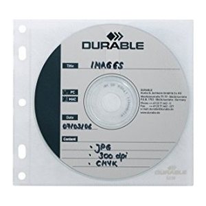 DURABLE 1er CD-/DVD-Hüllen Cover FILE abheftbar transparent, 10 St.