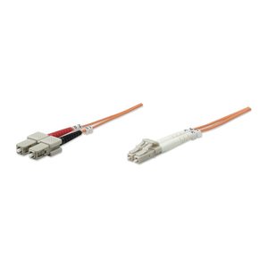 INTELLINET LWL Anschlusskabel LC/SC 2m Multimode OM2 orange