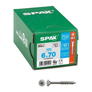 SPAX® Universalschrauben T30 Senkkopf Edelstahl A2 0197000600703 6 mm x 70 mm, 100 St.