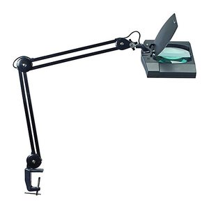 MAUL MAULvitrum LED Lupenleuchte schwarz 7 W mit Tischklemme