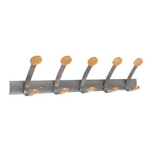 ALBA Wandgarderobe PMV5 silber Metall 10 Haken 75,0 x 18,0 cm, 1 St.