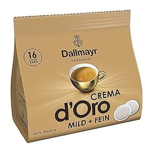 Dallmayr Crema d'Oro Kaffeepads, Arabicabohnen mild, 16 St.