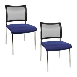 Topstar Besucherstühle Visit 10 Net NV290 G260 blau, schwarz Stoff, 2 St.