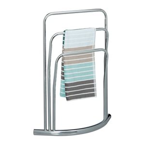 relaxdays Handtuchständer CURVY silber, 1 St.