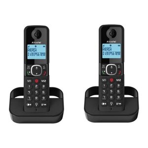 ALCATEL F860 DUO EU,DECT-Telefon,Kabellos.Mobilteil-Schwarz