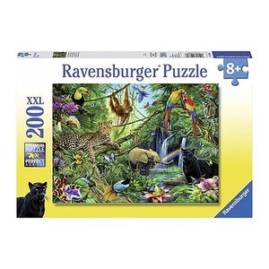 Ravensburger XXL Tiere im Dschungel Puzzle, 200 Teile